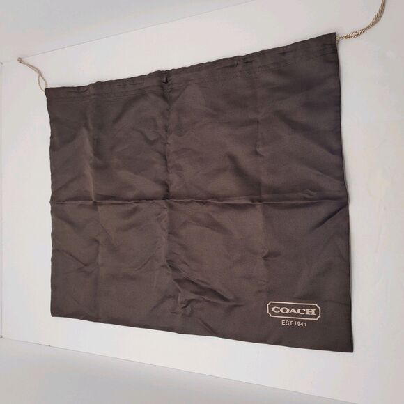 Coach Dust Bag Brown w/Logo Purse Shoes Handbag Cover Drawstring 19" X 15" - Picture 1 of 6